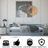 Twin Size Trundle Platform Bed Frame with  Wooden Slat Support