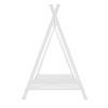 House Bed Tent Bed Frame Twin Size Metal Floor Play House Bed with Slat for Kids Girls Boys , No Box Spring Needed White