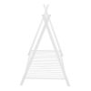 House Bed Tent Bed Frame Twin Size Metal Floor Play House Bed with Slat for Kids Girls Boys , No Box Spring Needed White