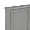 Practical Twin-Size Platform Storage Bed, Two Easy-Move Drawers with Wheels, Modern Gray Frame