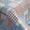 [Mixed Feelings] 3PC Cotton Vermicelli-Quilted Printed Quilt Set (Full/Queen Size)