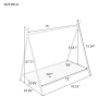 House Bed Tent Bed Frame Twin Size Metal Floor Play House Bed with Slat for Kids Girls Boys , No Box Spring Needed