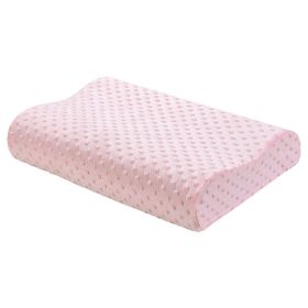 Contour Memory Foam Pillow Orthopaedic Head Neck Back Support Pillow with Cover, 1/2 Pack (Color: pink, Qty: 1)