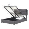 Upholstered Platform bed with a Hydraulic Storage System, Queen size