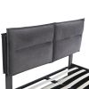 Upholstered Platform bed with a Hydraulic Storage System, Queen size