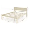 Twin/Full/Queen Size Wooden Bed Frame with Headboard and Slat Support