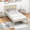 Twin/Full/Queen Size Wooden Bed Frame with Headboard and Slat Support