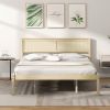 Twin/Full/Queen Size Wooden Bed Frame with Headboard and Slat Support