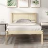 Twin/Full/Queen Size Wooden Bed Frame with Headboard and Slat Support
