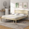 Twin/Full/Queen Size Wooden Bed Frame with Headboard and Slat Support
