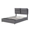 Upholstered Platform bed with a Hydraulic Storage System, Queen size