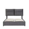 Upholstered Platform bed with a Hydraulic Storage System, Queen size