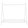 House Bed Tent Bed Frame Twin Size Metal Floor Play House Bed with Slat for Kids Girls Boys , No Box Spring Needed