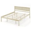 Twin/Full/Queen Size Wooden Bed Frame with Headboard and Slat Support
