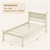 Twin/Full/Queen Size Wooden Bed Frame with Headboard and Slat Support
