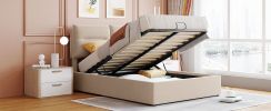 Upholstered Platform bed with a Hydraulic Storage System, Full size