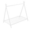 House Bed Tent Bed Frame Twin Size Metal Floor Play House Bed with Slat for Kids Girls Boys , No Box Spring Needed