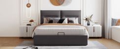 Upholstered Platform bed with a Hydraulic Storage System, Queen size